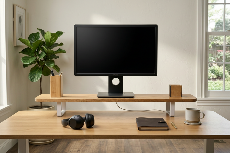 Oak Desk Shelf