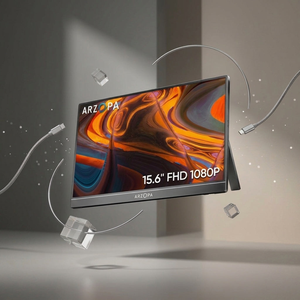 ARZOPA Portable Monitor, 15.6 Inch – Zan Setups